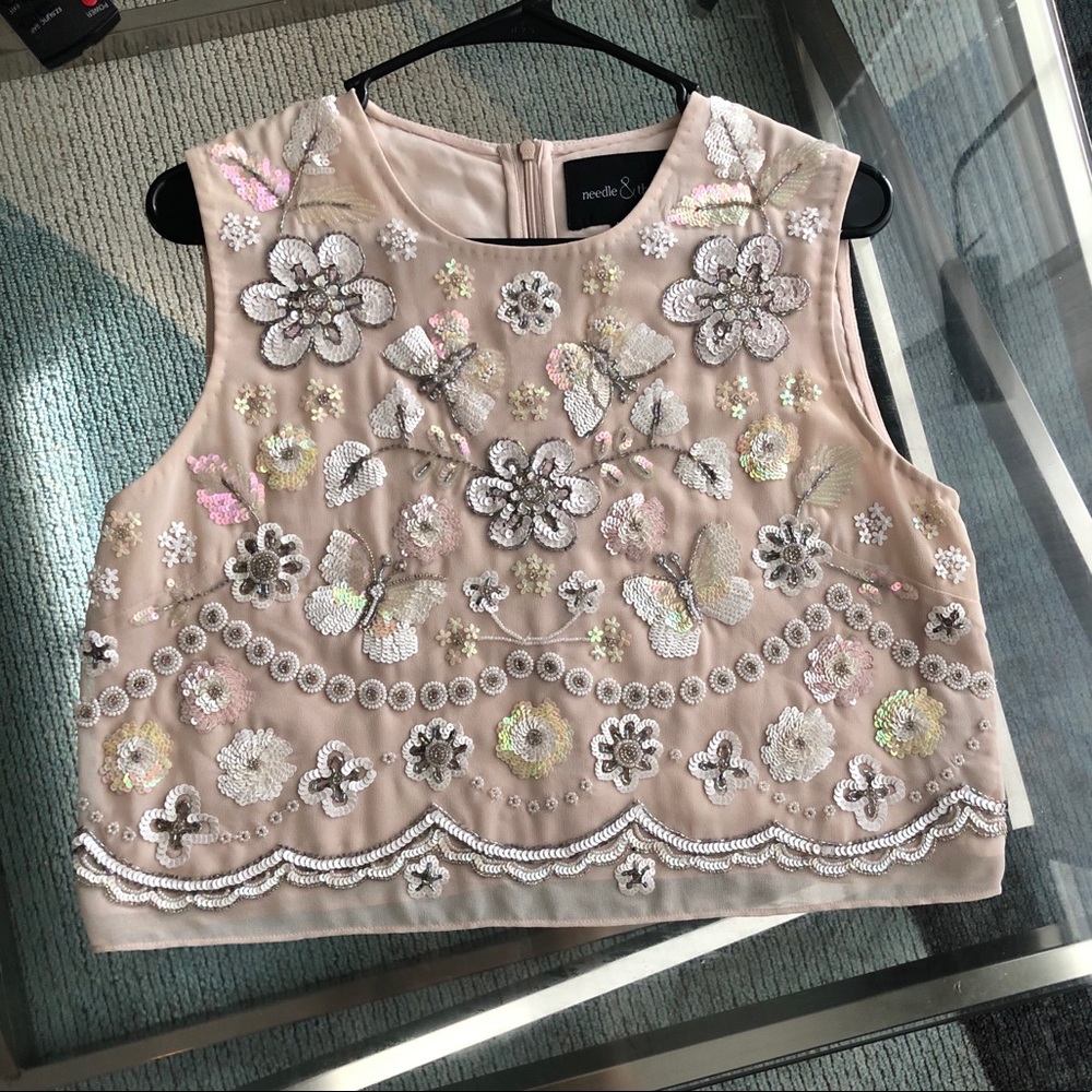 Needle & thread beaded top